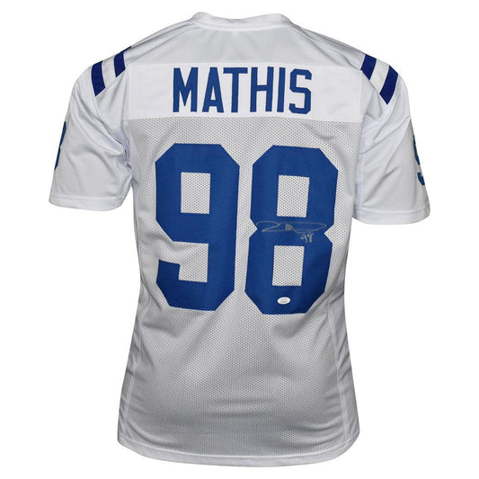 Robert Mathis Signed Indianapolis Pro White Football Jersey (JSA)