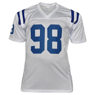 Robert Mathis Signed Indianapolis Pro White Football Jersey (JSA)
