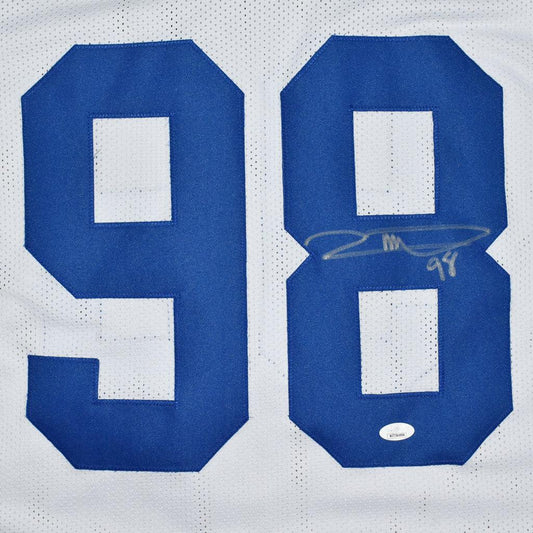 Robert Mathis Signed Indianapolis Pro White Football Jersey (JSA)