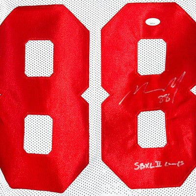 Michael Matthews Signed SB XLII Champs Inscription New York Football Jersey (JSA)