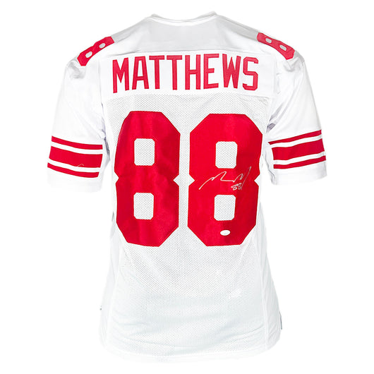Michael Matthews Signed New York White Football Jersey (JSA)