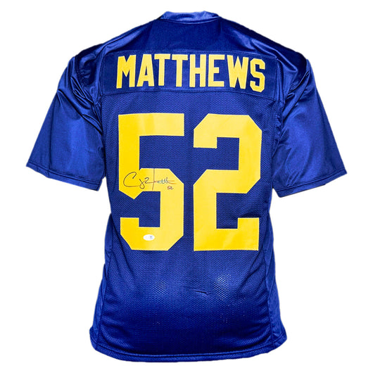 Clay Matthews Signed Green Bay Navy Football Jersey (JSA)