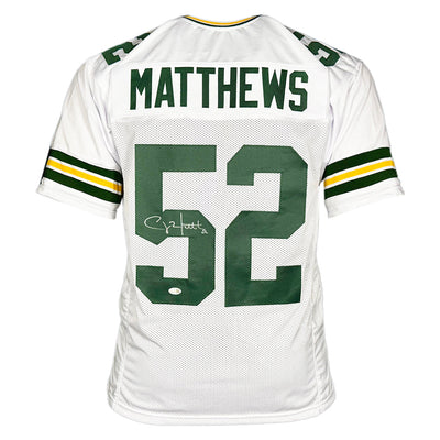 Clay Matthews Signed Green Bay White Football Jersey (JSA)