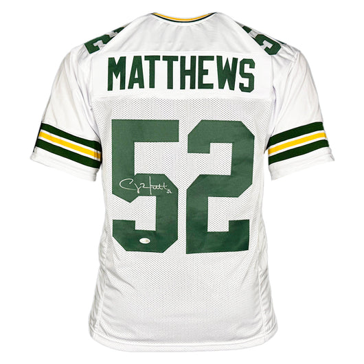 Clay Matthews Signed Green Bay White Football Jersey (JSA)