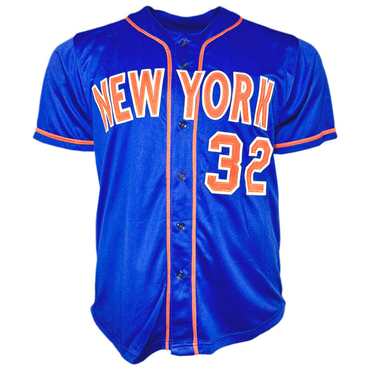 Steven Matz Signed New York Blue Baseball Jersey (JSA)