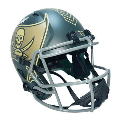Baker Mayfield Signed Tampa Bay Buccaneers Salute 2025 Full-Size Replica Football Helmet (Beckett)