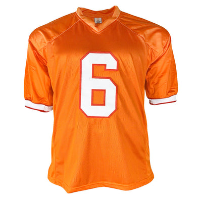 Baker Mayfield Signed Tampa Bay Alternate Orange Football Jersey (Beckett)