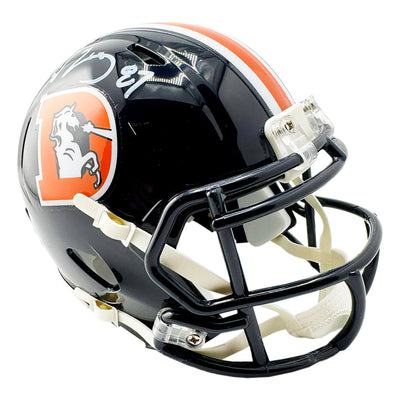 Ed McCaffrey Signed Denver Broncos Color Rush Speed Mini Football Helmet (Beckett)