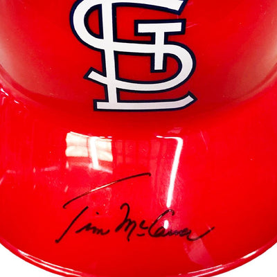 Tim McCarver Signed St Louis Cardinals Souvenir MLB Baseball Batting Helmet (JSA)