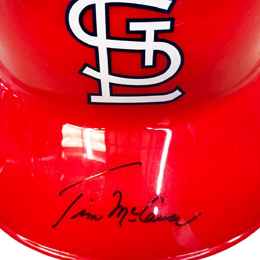 Tim McCarver Signed St Louis Cardinals Souvenir MLB Baseball Batting Helmet (JSA)