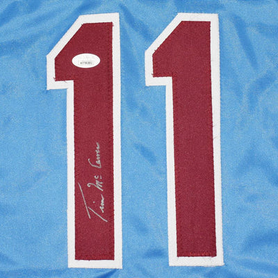 Tim McCarver Signed Philadelphia Light Blue Baseball Jersey (JSA)