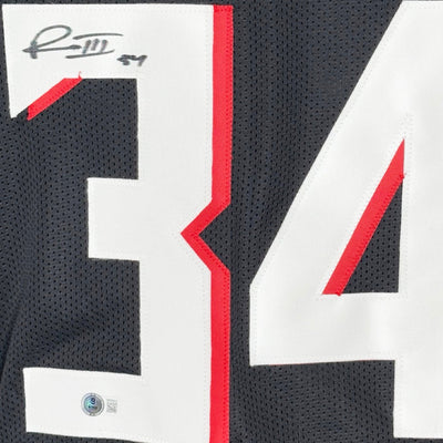 Ray-Ray McCloud Signed Atlanta Black Football Jersey (Beckett)