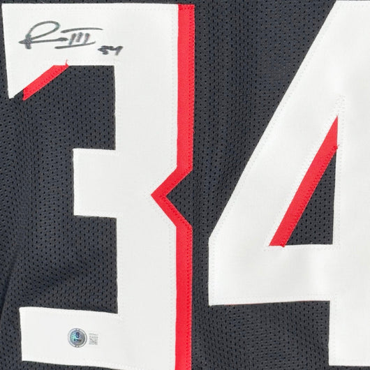 Ray-Ray McCloud Signed Atlanta Black Football Jersey (Beckett)