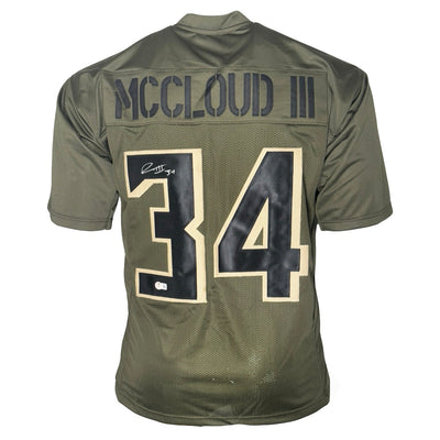 Ray-Ray McCloud Signed Salute to Service Football Jersey (Beckett)