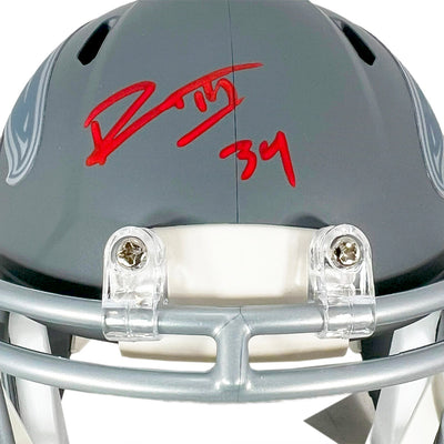 Ray-Ray McCloud Signed Atlanta Falcons Slate Alternate Speed Mini Football Helmet (Beckett)