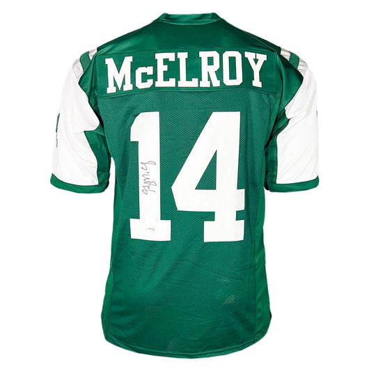 Greg McElroy Signed New York Green Football Jersey (JSA)
