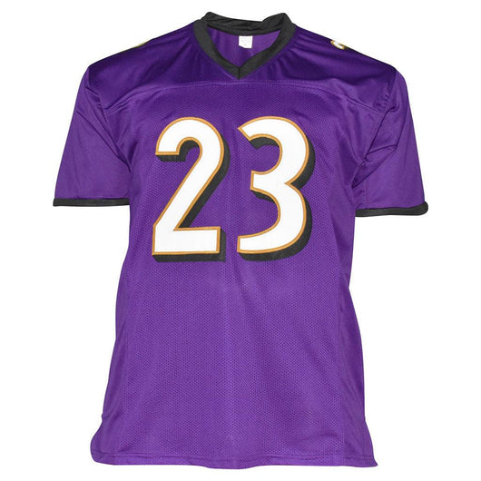 Willis McGahee Signed Baltimore Purple Football Jersey (Beckett)