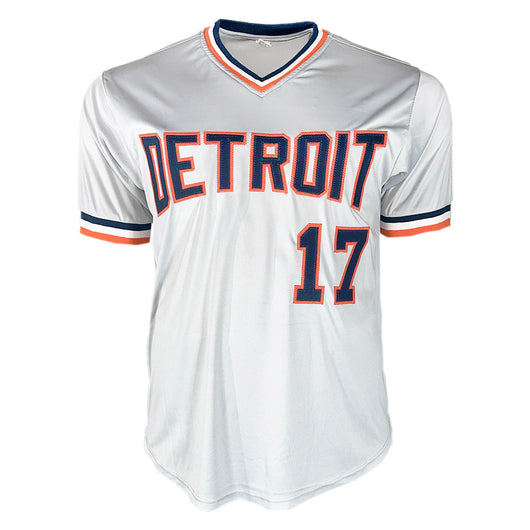 Denny McLain Signed 31-6-1968 Inscription Detroit Grey Baseball Jersey (JSA)