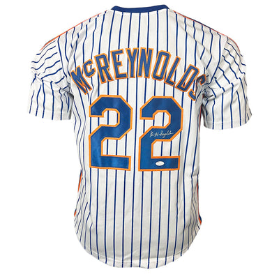 Kevin McReynolds Signed New York Pinstripe Baseball Jersey (JSA)