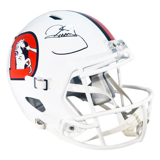 Karl Mecklenburg Signed Denver Broncos Alt 2023 Speed Full-Size Replica Football Helmet (JSA)