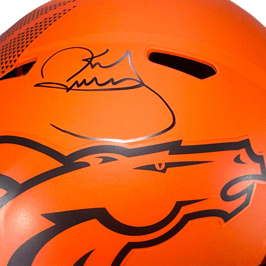 Karl Mecklenburg Signed Denver Broncos Rave Full-Size Replica Football Helmet (JSA)