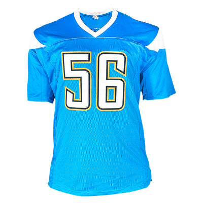 Shawne Merriman Signed San Diego Light Blue Alt Football Jersey (JSA)