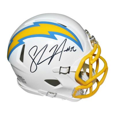 Shawne Merriman Signed Los Angeles Chargers Speed Mini Football Helmet (JSA)
