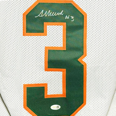 Akheem Mesidor Signed Miami College White Football Jersey (JSA)