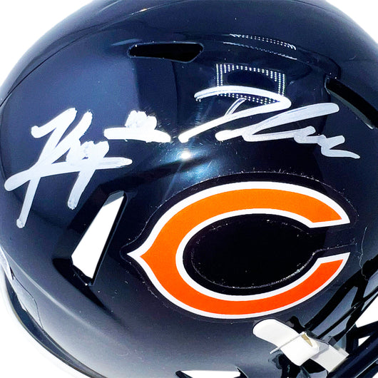 Kyle Monangai and D'Andre Swift Signed Chicago Bears Speed Mini Football Helmet (JSA)