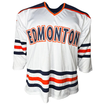 Andy Moog Signed Edmonton White Hockey Jersey (JSA)