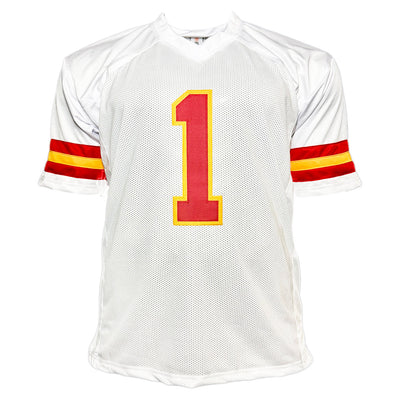 Warren Moon Signed HOF 06 Inscription Kansas City White Football Jersey (JSA)