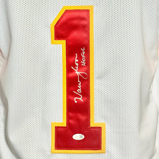 Warren Moon Signed HOF 06 Inscription Kansas City White Football Jersey (JSA)