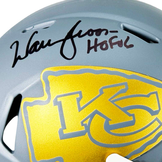 Warren Moon Signed HOF 06 Inscription Kansas City Chiefs Slate Alternate Speed Mini Football Helmet (JSA)
