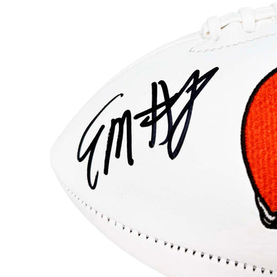 Elijah Moore Signed Cleveland Browns Official NFL Team Logo Football (JSA)
