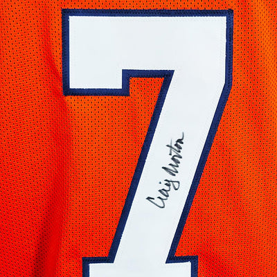 Craig Morton Signed Denver Modern Orange Football Jersey (JSA)
