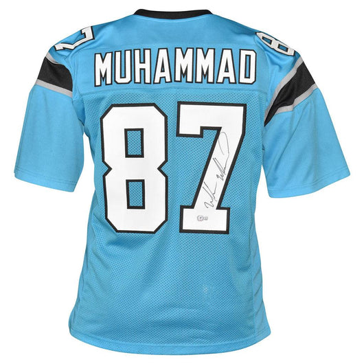 Muhsin Muhammad Signed Carolina Blue Football Jersey (Beckett)