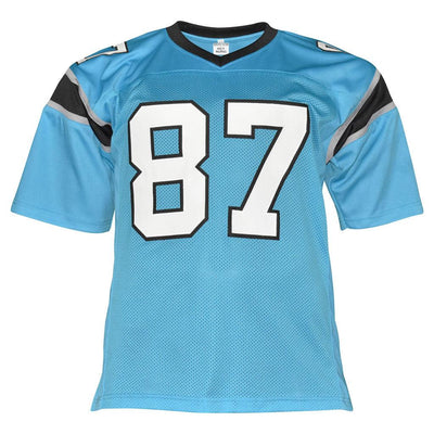 Muhsin Muhammad Signed Carolina Blue Football Jersey (Beckett)