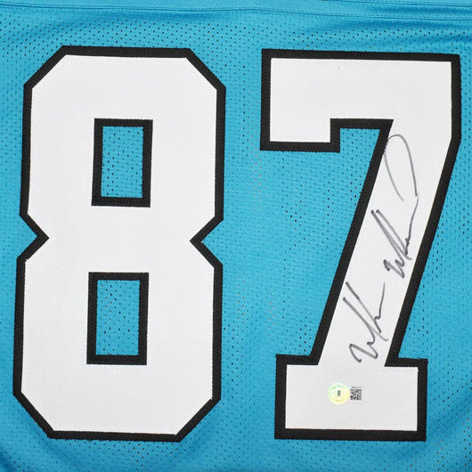 Muhsin Muhammad Signed Carolina Blue Football Jersey (Beckett)