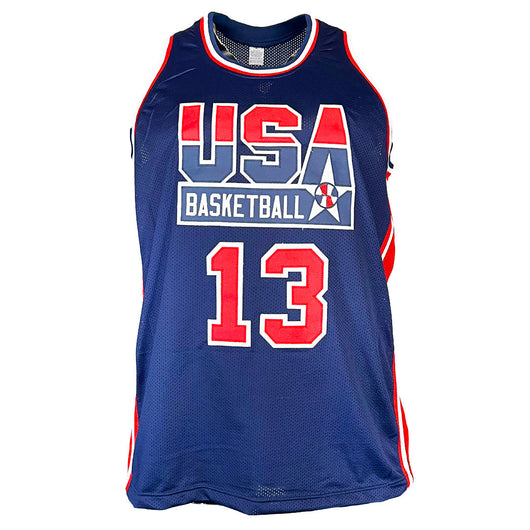 Chris Mullin Signed USA Olympic Basketball Jersey (Beckett)
