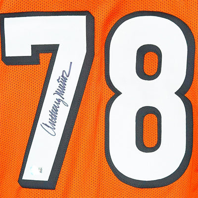 Anthony Munoz Signed Cincinnati Orange Football Jersey (Beckett)