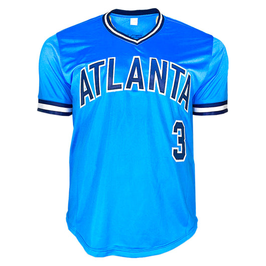 Dale Murphy Signed NL MVP 82, 83 Inscription Atlanta Blue Baseball Jersey (Becket)