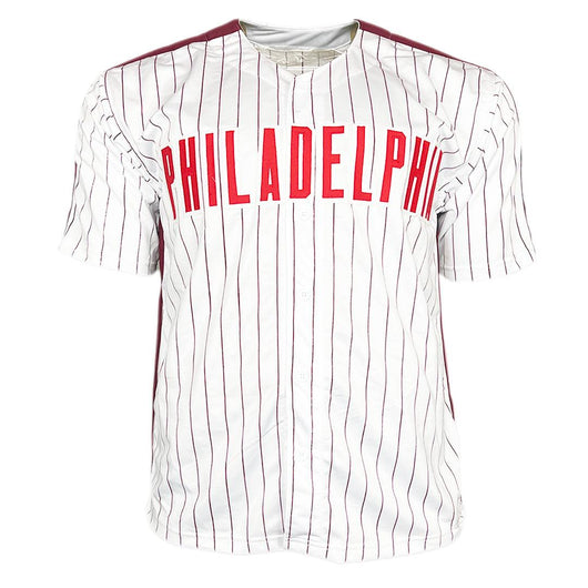 Dale Murphy Signed NL MVP 82,83 Inscription Philadelphia Pinstripe Baseball Jersey (Beckett)