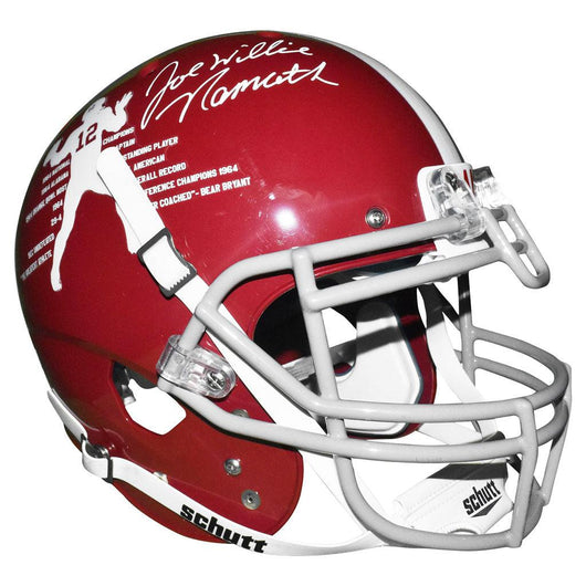 Joe Namath Signed And Inscribed Willie Alabama Crimson Tide Schutt Authentic Helmet (JSA Witnessed)