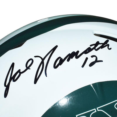 Joe Namath Signed And Inscribed Number 12 Inscription Helmet Authentic Jets Full Size Speed Helmet (JSA Witnessed)
