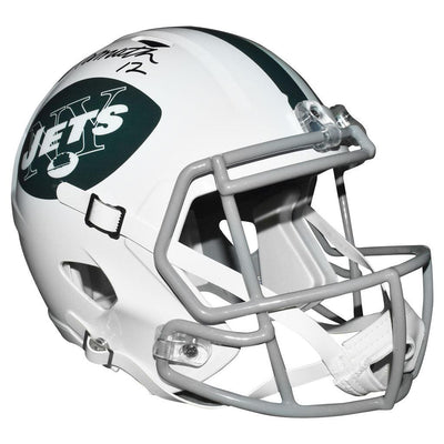 Joe Namath Signed And Inscribed Number 12 Inscription Helmet Jets Speed Rep Full-Size Helmet (JSA Witnessed)