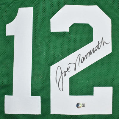 Joe Namath Signed Jersey Jets Green Custom Jersey (BAS Witnessed)