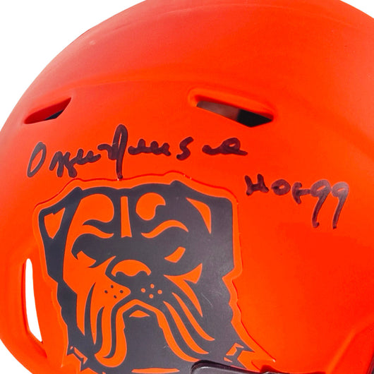 Ozzie Newsome Signed HOF 99 Inscription Cleveland Browns Rave Mini Football Helmet (JSA)