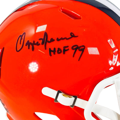 Ozzie Newsome Signed HOF 99 Inscription Cleveland Browns Throwback 75-05 Speed Mini Football Helmet (JSA)