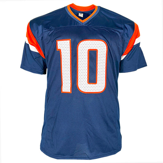 Bo Nix Signed Denver Alternate Navy Football Jersey (Beckett)