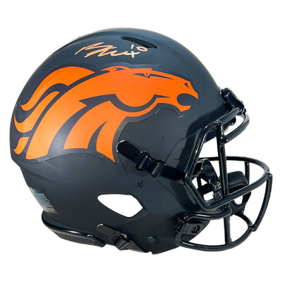Bo Nix Signed Denver Broncos Authentic Eclipse Full-Size Football Helmet (Beckett)
